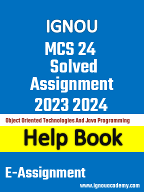 IGNOU MCS 24 Solved Assignment 2023 2024